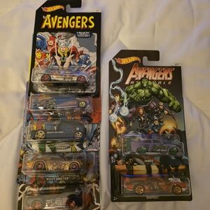 Hot Wheels Avengers Toy Car Collection - Black and Blue